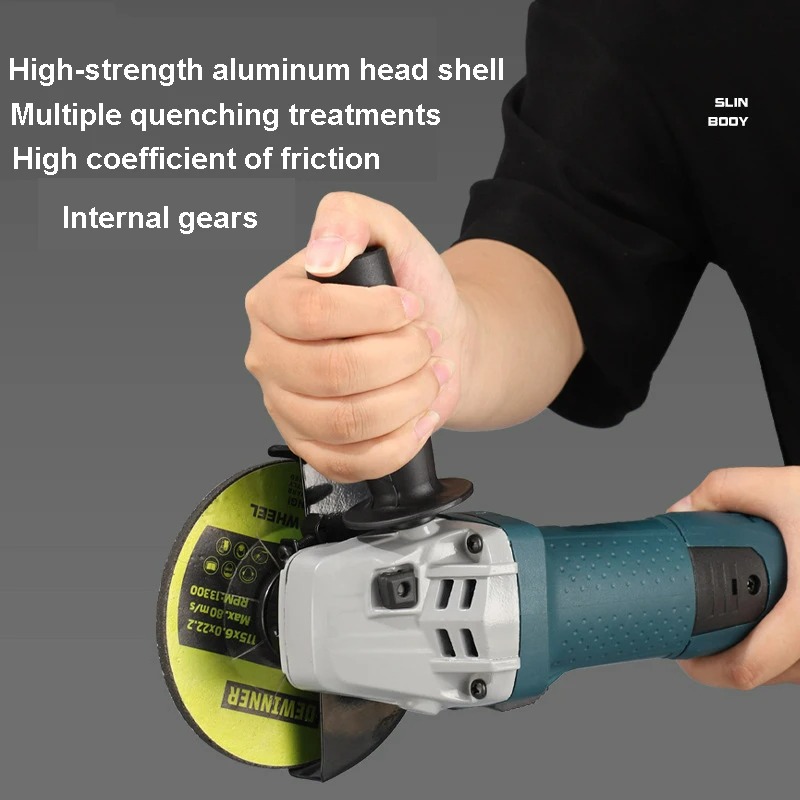 1100W Electric Angle Grinder 125mm 220V Corded Grinding Machine Grinding Polishing and Cutting Machine Repair Power Tool