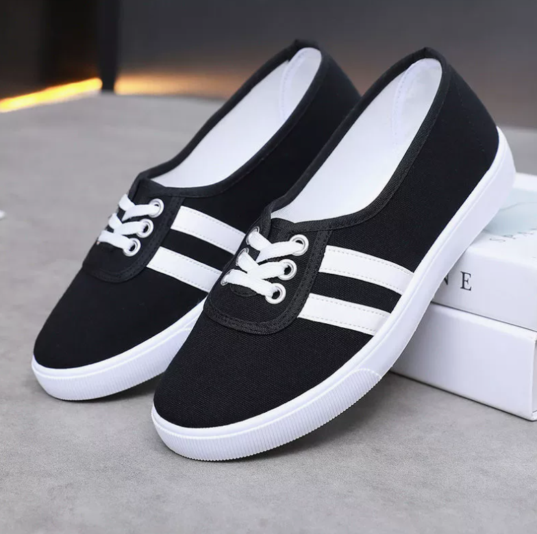 Women's athletic shoes ballet flats canvas shoes breathable and non-slip athletic shoes skateboard shoes sports shoes Girl shoes Local fast delivery