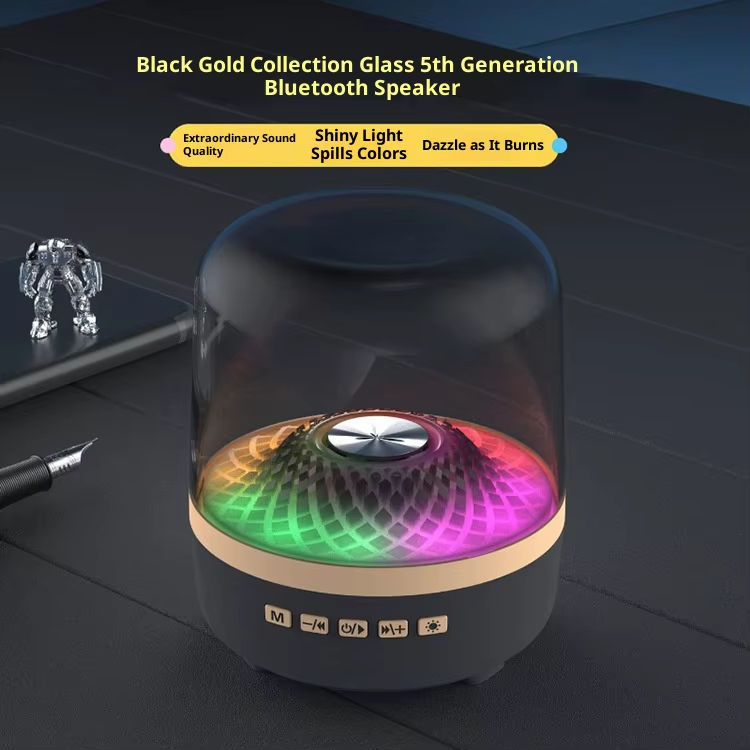 Bluetooth 5.4 HiFi Stereo Speaker Portable Night light Wireless Soundbar Subwoofer Mini Multifunctional Colorful Breathing Light Local fast delivery