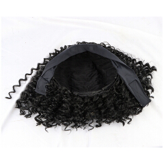 Short Curly Headband Wig Women Wig Curly Short Wigs for Lady Bob Wigs Synthetic Hair Wig Lady Fluffy Curly Wigs Daily Party Use 35CM