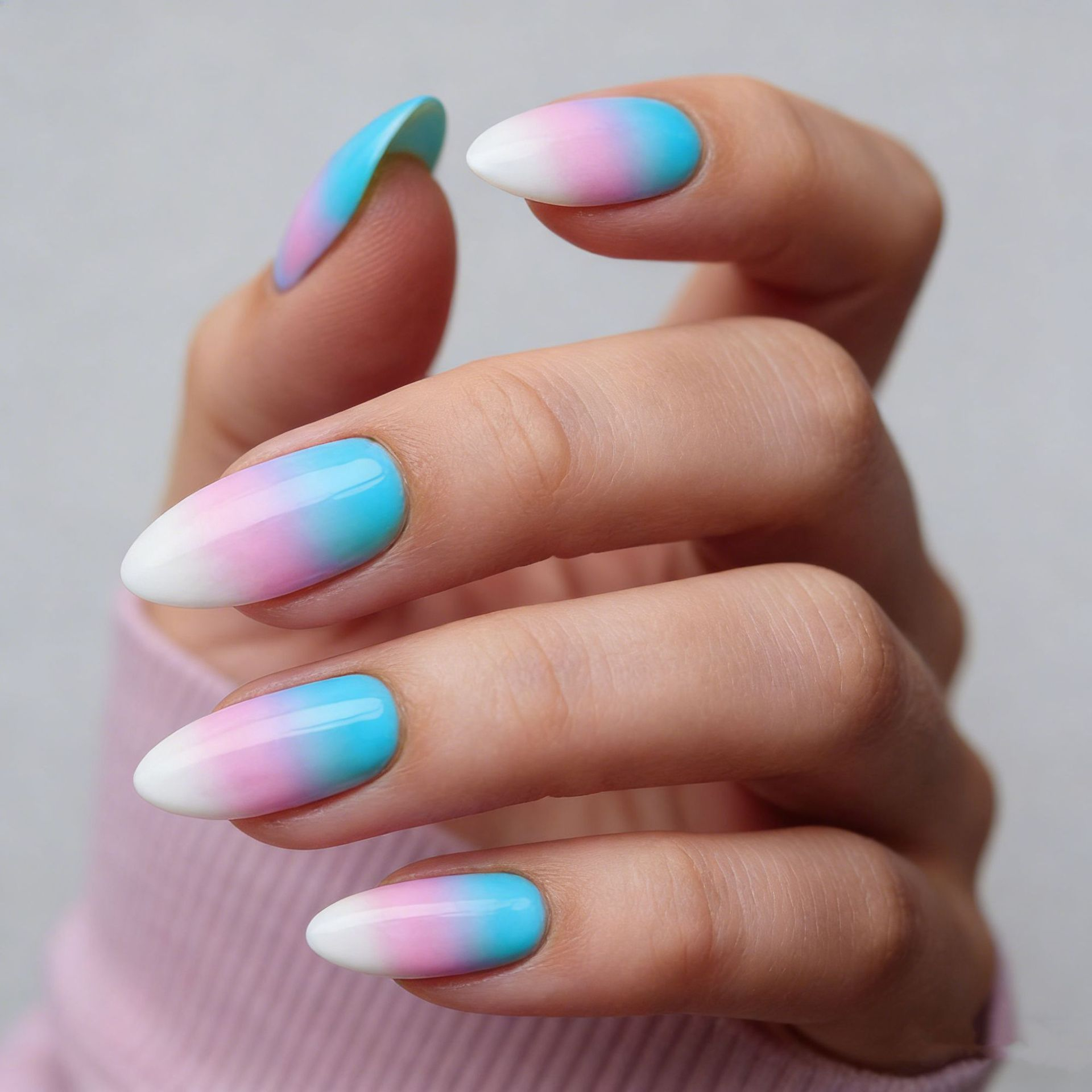 Almond Shape Presson Nails 24pcs, Fashion False Nails Full Cover Nail Tip Set, Reusable Stick On Acrylic Look Nails for Women Nail Art Manicure Decoration view 4