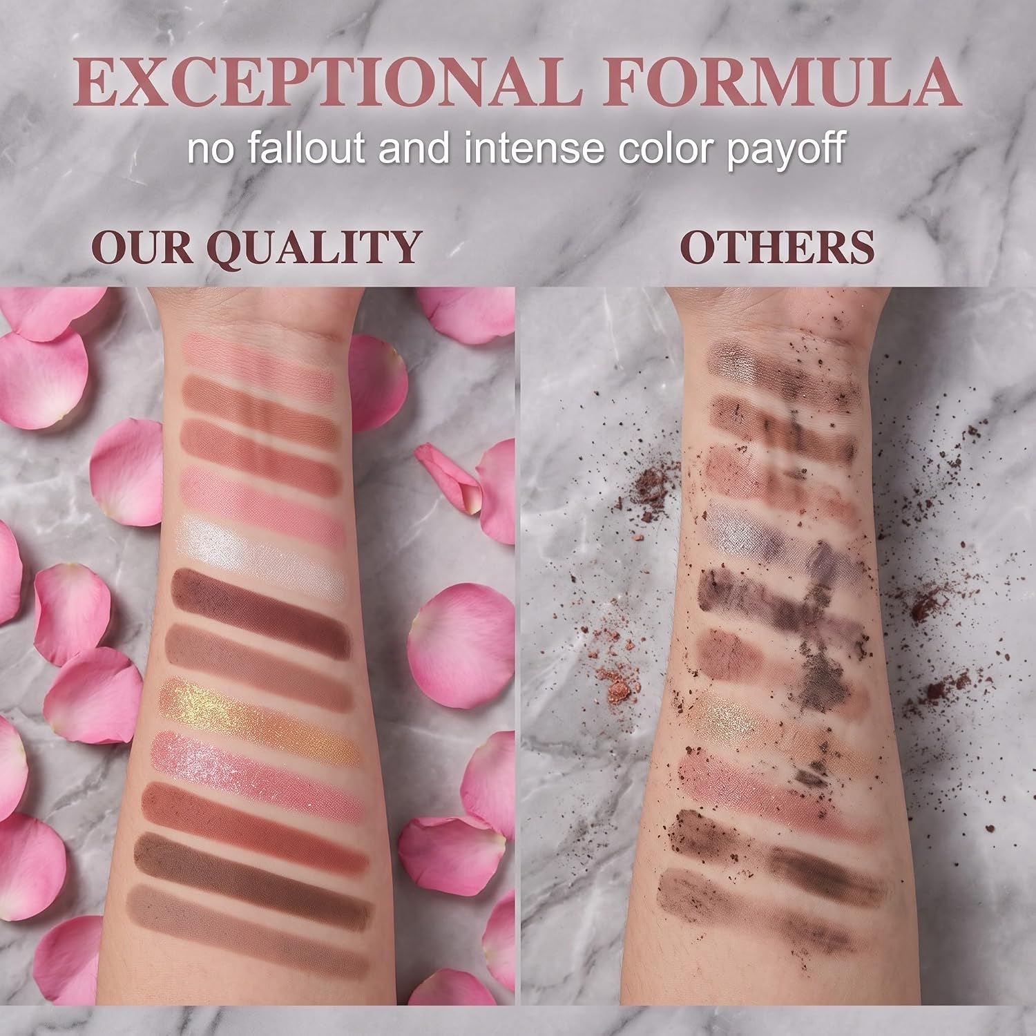 25 Colour Pink Nude Orange Eyeshadow Palette Makeup, Matte Glitter Eye Shadow Kit High Pigment, Long Lasting Daily Party Wedding Cosmetic Gift for Women Girls