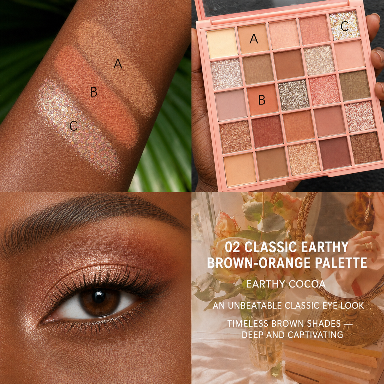 25 Colour Pink Nude Orange Eyeshadow Palette Makeup, Matte Glitter Eye Shadow Kit High Pigment, Long Lasting Daily Party Wedding Cosmetic Gift for Women Girls