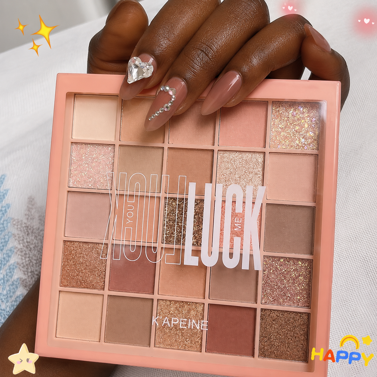 25 Colour Pink Nude Orange Eyeshadow Palette Makeup, Matte Glitter Eye Shadow Kit High Pigment, Long Lasting Daily Party Wedding Cosmetic Gift for Women Girls