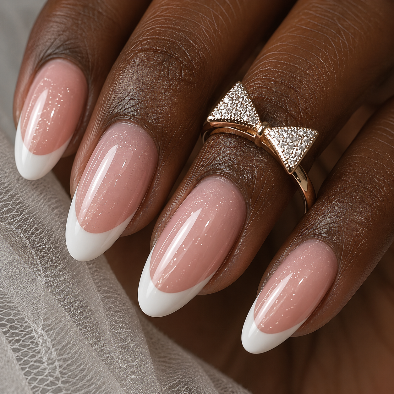 24Pcs Soft Nude Pink French Tip Press On Nails, Full Cover False Nail Set, Minimalist Acrylic Stick On Nails for Daily Wear Party Nail Art view 5