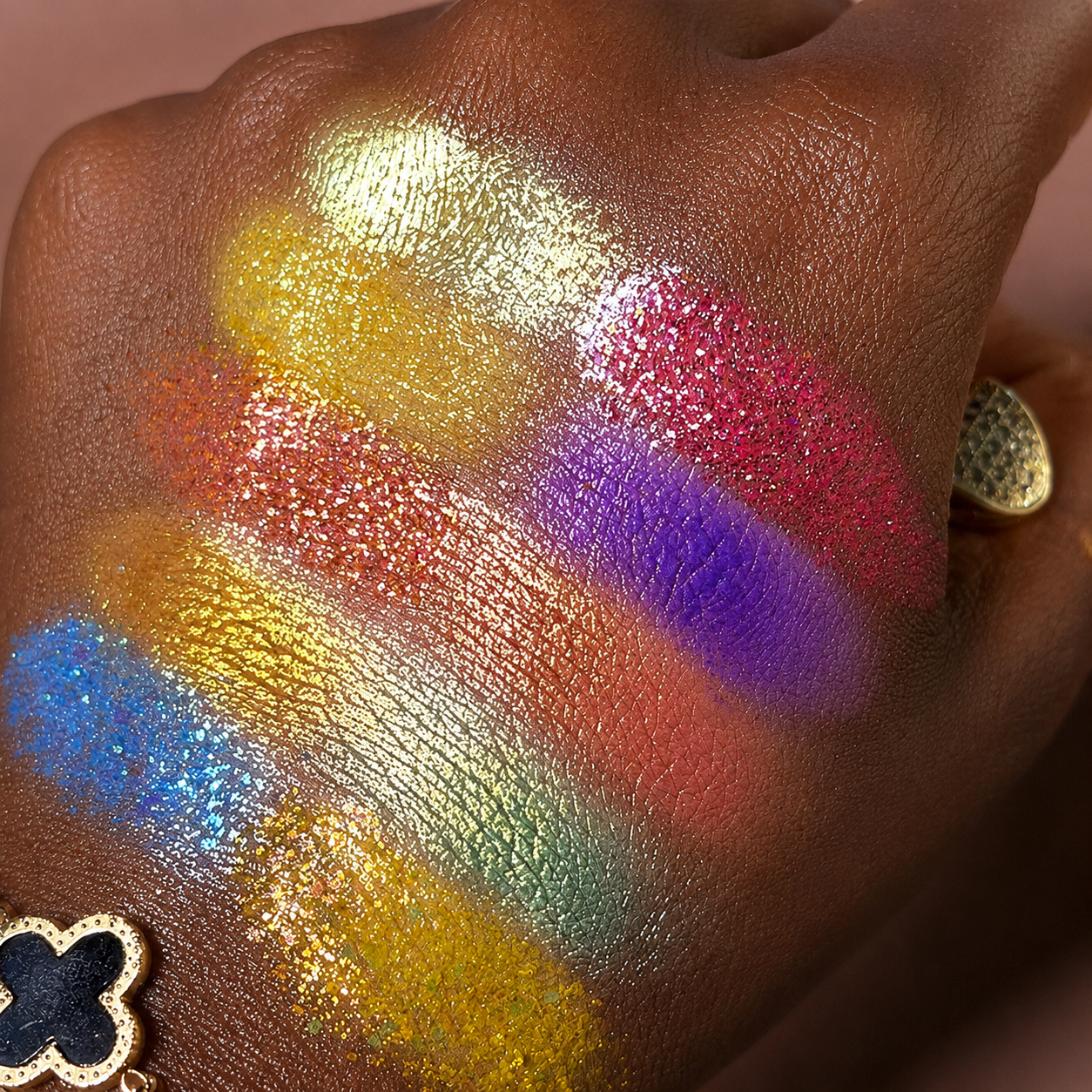 30 Colours Rainbow Glitter Eyeshadow Palette Makeup, Matte Shimmer Pearlescent Eye Shadow Kit, Long Lasting Waterproof Colourful Cosmetic Set for Women