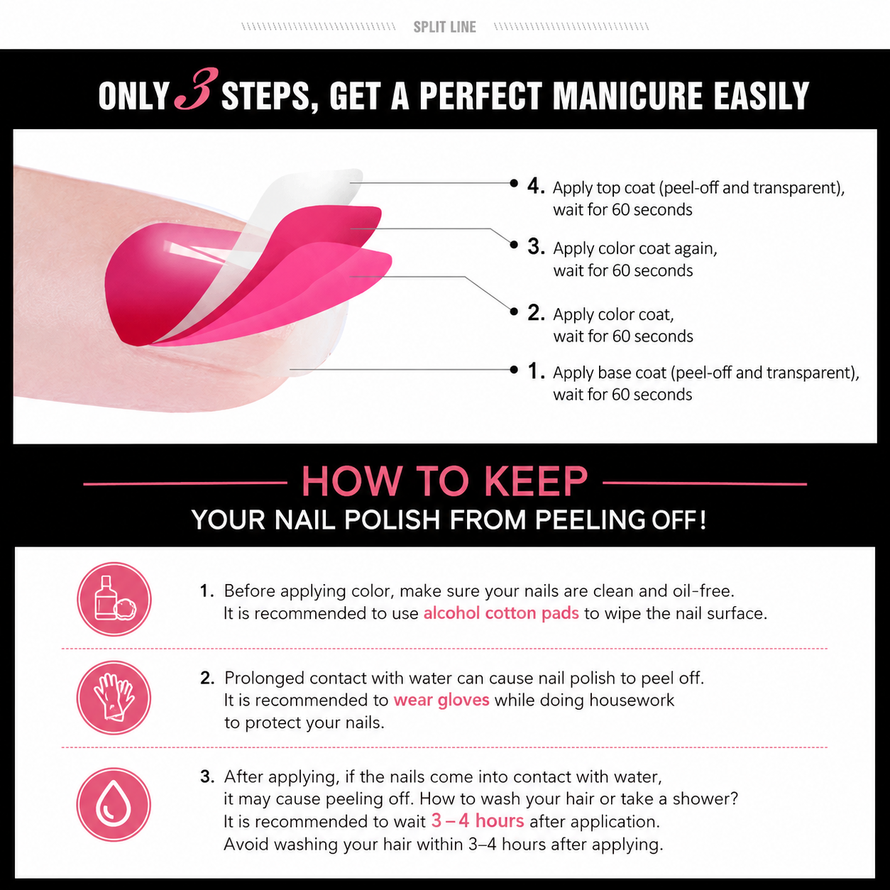 Portable 6pcs Peelable Water Nail Polish Set, Fast Dry Odour Free Nail Art Colour No Lamp Cure, Easy Remove Travel Manicure Kit Beauty Gift Nail Polish for Women view 7