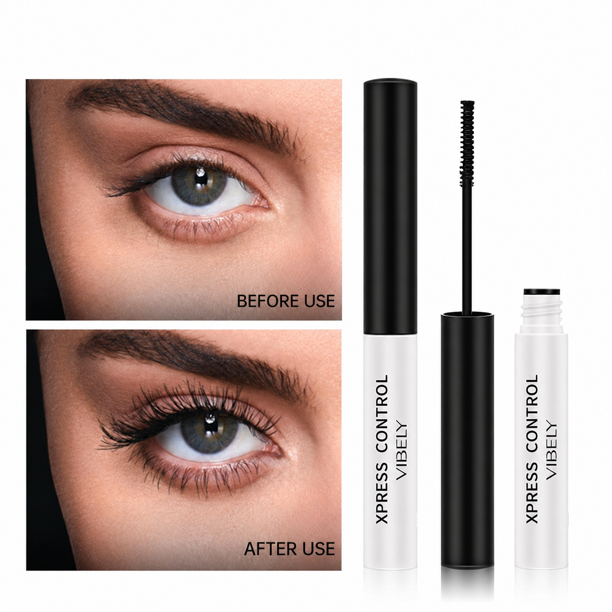 Black Mascara with 2.5mm Fine Spiral Wand, Long Wear Waterproof Lash Extension Effect Makeup, Sweat Resistant No Smear Eyelash Brush for Natural Defined Lashes Beginners Gift view 5