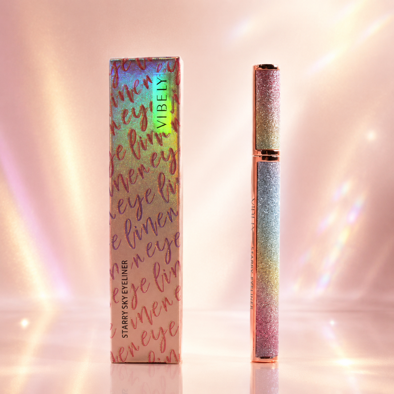 Starry Glitter Eyeliner Liquid Pen, Waterproof Sweatproof Shimmer Eye Liner Makeup, Long Lasting Smudge Resistant Sparkle Eyeliner for Party Festival Looks view 5
