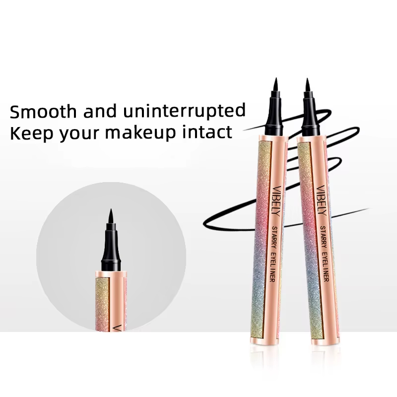 Starry Glitter Eyeliner Liquid Pen, Waterproof Sweatproof Shimmer Eye Liner Makeup, Long Lasting Smudge Resistant Sparkle Eyeliner for Party Festival Looks view 4