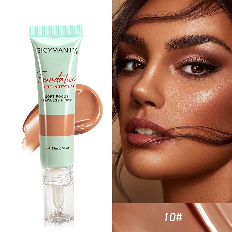 Lightweight Hydrating Liquid Foundation Makeup, Natural Skin Tint Concealer Cream for All Skin, Portable Tube Face Foundation Cover for Daily Long Wear Makeup view 8