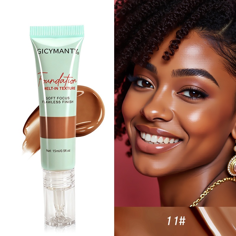 Lightweight Hydrating Liquid Foundation Makeup, Natural Skin Tint Concealer Cream for All Skin, Portable Tube Face Foundation Cover for Daily Long Wear Makeup view 9