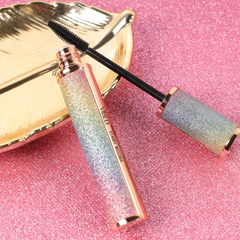 4D Starry Sky Mascara, Waterproof Lengthening Volumising Eyelash Makeup, Fast Dry Long Lasting Lash Extension Effect Mascara for Big Eye Beauty Look view 6