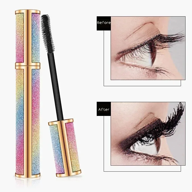 4D Starry Sky Mascara, Waterproof Lengthening Volumising Eyelash Makeup, Fast Dry Long Lasting Lash Extension Effect Mascara for Big Eye Beauty Look view 5