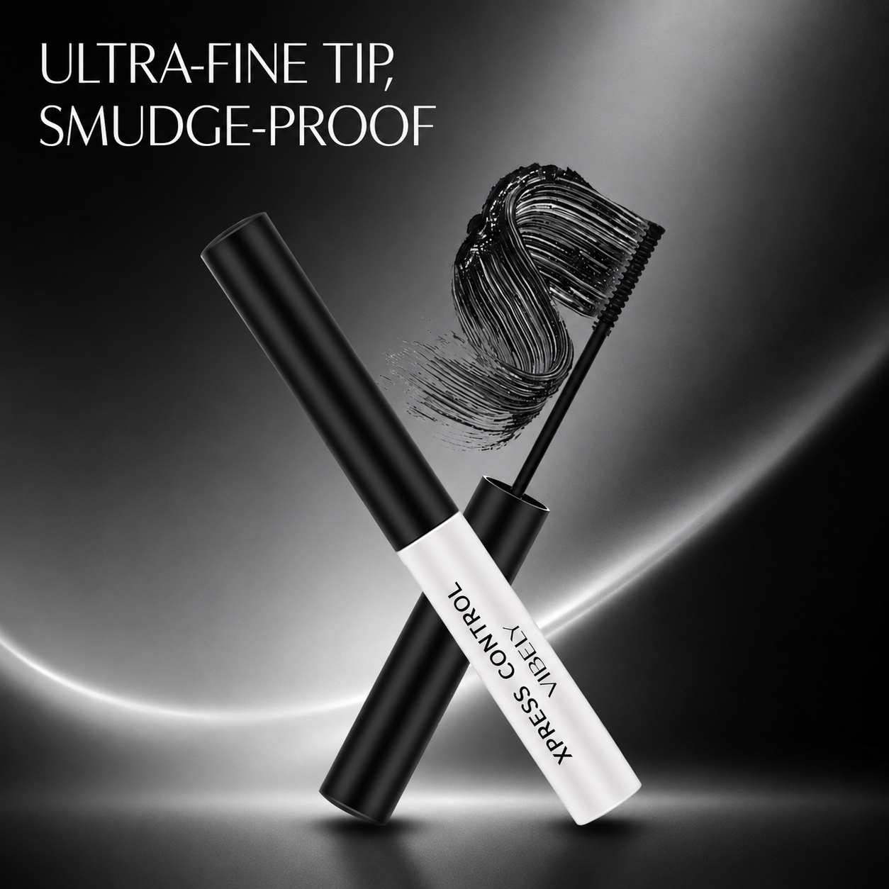 Black Mascara with 2.5mm Fine Spiral Wand, Long Wear Waterproof Lash Extension Effect Makeup, Sweat Resistant No Smear Eyelash Brush for Natural Defined Lashes Beginners Gift view 2