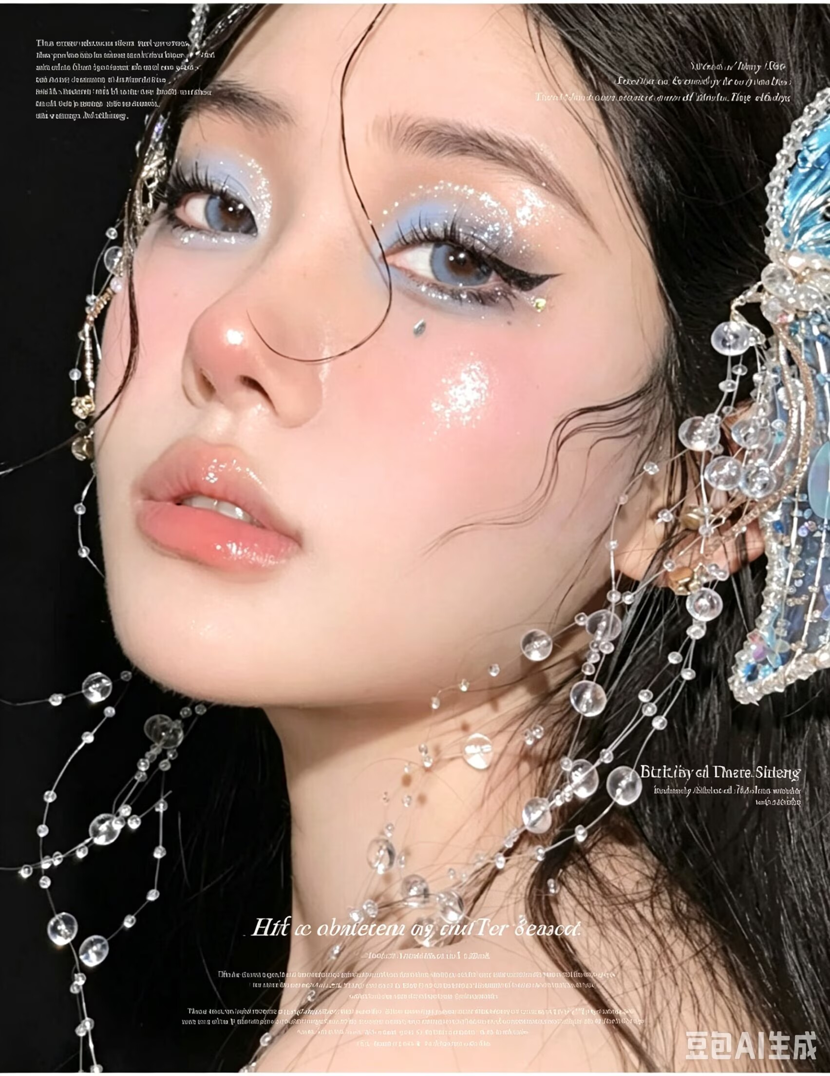 The same style makeup item as the TikTok influencer - 25-color Capell mermaid sequin eyeshadow, dazzlingly shiny, crystal clear, earthy tone, matte and metallic finish, non-tarnishing eyeshadow. view 5