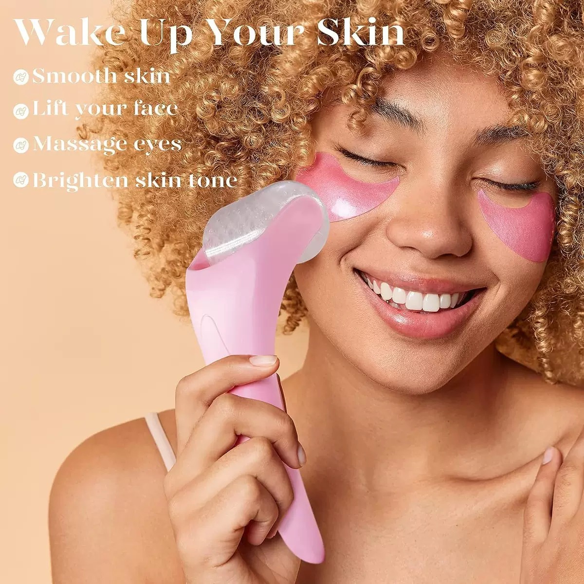 The same product as the TikTok influencer uses - the ice roller massage device with facial ice head roller for facial ice therapy.