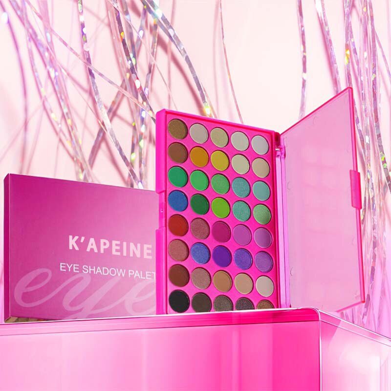 Tik Tok's popular style Capell 40-color Barbie Pink Matte Shimmer Sparkle Multi-functional Eyeshadow Palette Cross-border Makeup Product