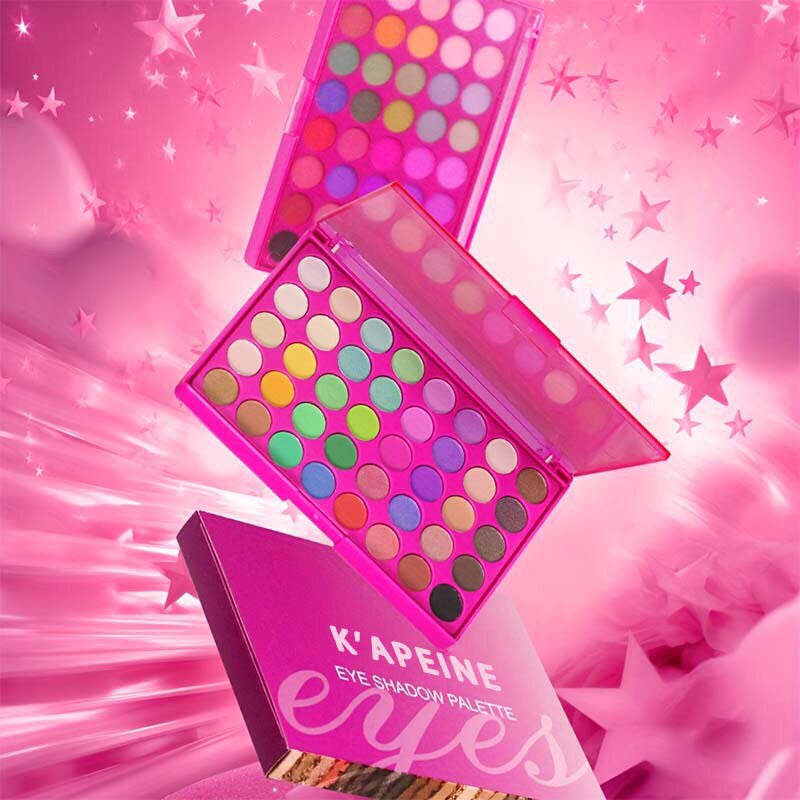 Tik Tok's popular style Capell 40-color Barbie Pink Matte Shimmer Sparkle Multi-functional Eyeshadow Palette Cross-border Makeup Product