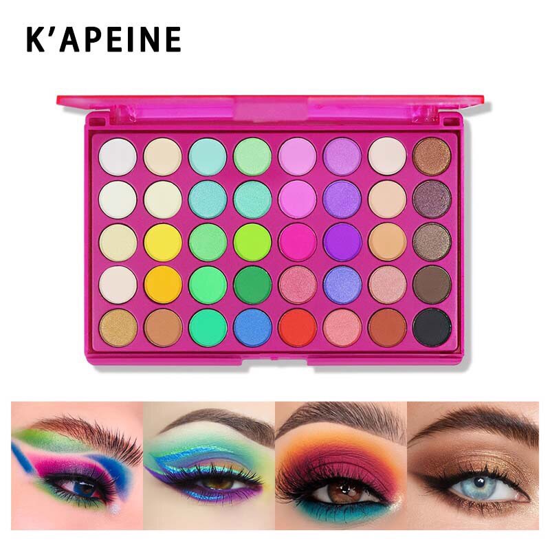 Tik Tok's popular style Capell 40-color Barbie Pink Matte Shimmer Sparkle Multi-functional Eyeshadow Palette Cross-border Makeup Product