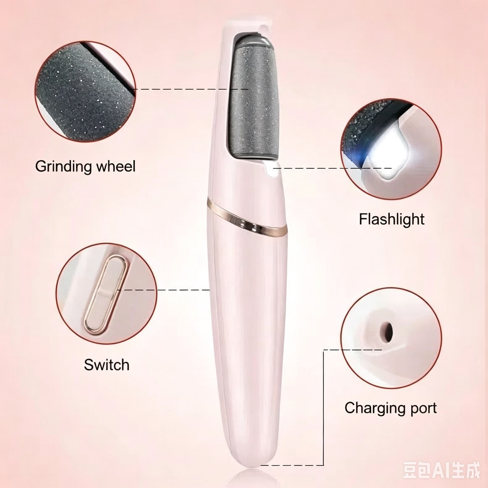 TikTok popular item - Powerful and long-lasting rechargeable foot scrubber with foot massage function - Remove dead skin and calluses, foot care device
