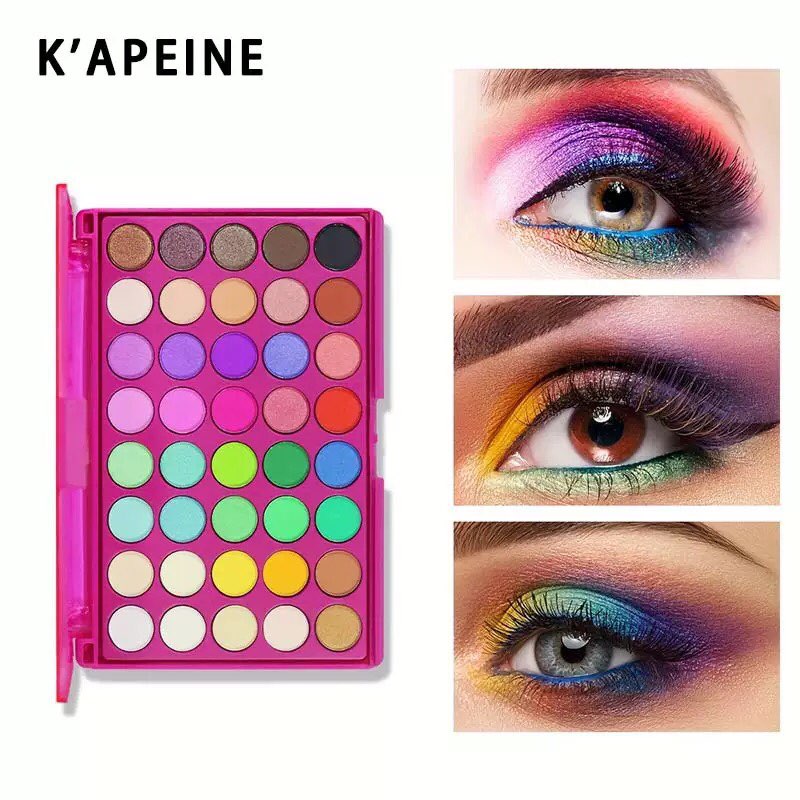 Tik Tok's popular style Capell 40-color Barbie Pink Matte Shimmer Sparkle Multi-functional Eyeshadow Palette Cross-border Makeup Product