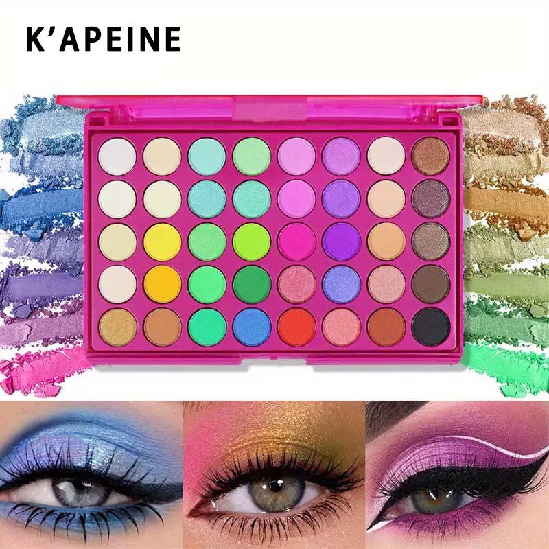 Tik Tok's popular style Capell 40-color Barbie Pink Matte Shimmer Sparkle Multi-functional Eyeshadow Palette Cross-border Makeup Product