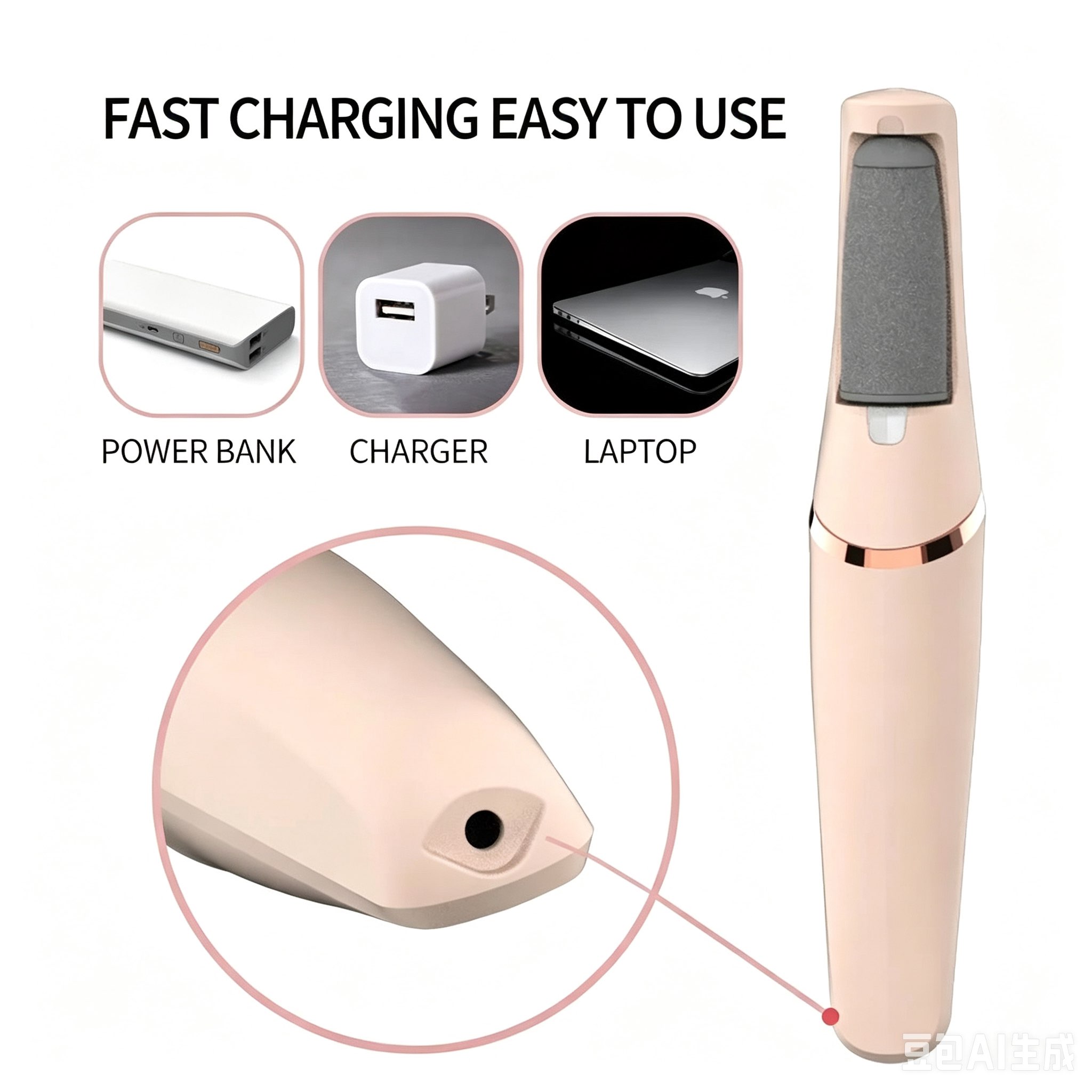TikTok popular item - Powerful and long-lasting rechargeable foot scrubber with foot massage function - Remove dead skin and calluses, foot care device