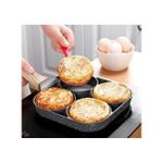 Heavy Quality Heavy Granite Non-Stick 4-Slot Pancake & Egg Pan - Dark Grey, 38x17.6cm