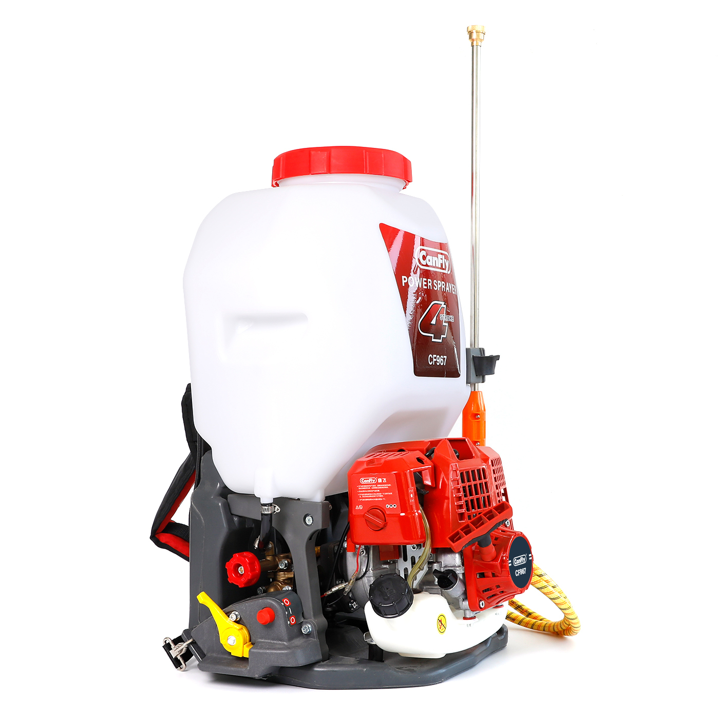 anfly CF968 Power Sprayer 4-Stroke Petrol Knapsack Sprayer with C139 Engine, Brass Lance and Hose for Farm, Garden and Pest Control