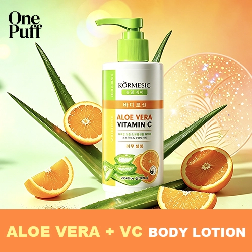 Aloe Vera + Orange Vitamin C Whitening & Moisturizing Body Lotion, especially for the dry skin and summer time