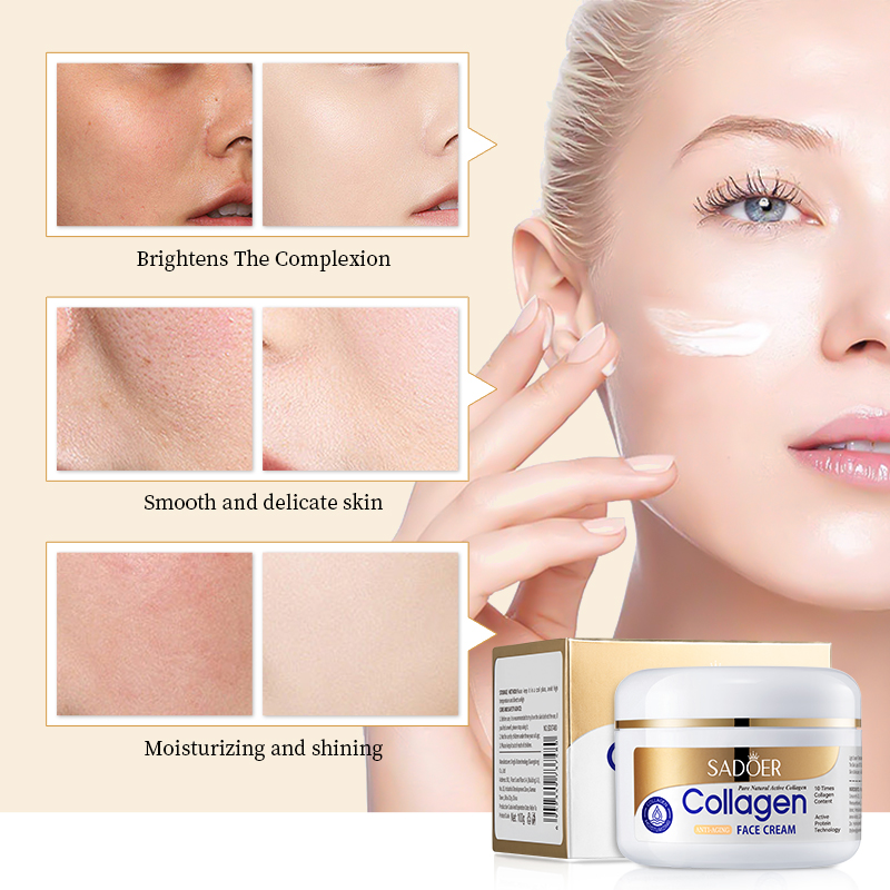 SADOER Collagen Hyalronic Anti-Aging Resist-Wrinkle & Whitening Facial Cream 100g