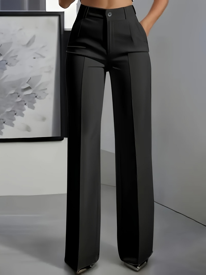 High Quality Hot Selling in Africa New Arrival Women's Minimalist Straight Leg Dress Trousers High Waist Draping Formal Suit Pants Elegant Office Lady Business Work Trousers