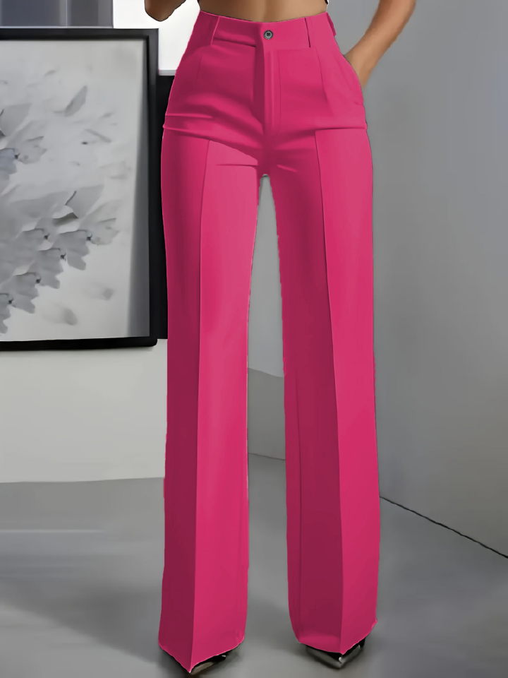High Quality Hot Selling in Africa New Arrival Women's Minimalist Straight Leg Dress Trousers High Waist Draping Formal Suit Pants Elegant Office Lady Business Work Trousers