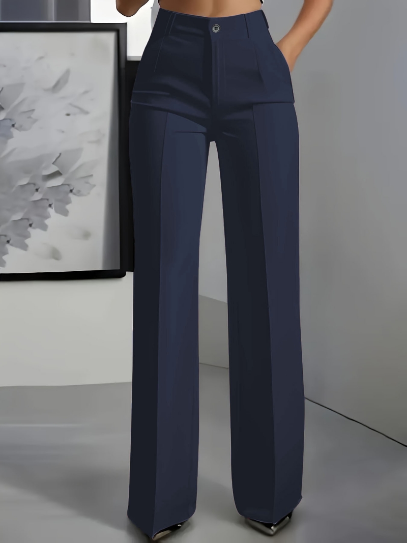 High Quality Hot Selling in Africa New Arrival Women's Minimalist Straight Leg Dress Trousers High Waist Draping Formal Suit Pants Elegant Office Lady Business Work Trousers