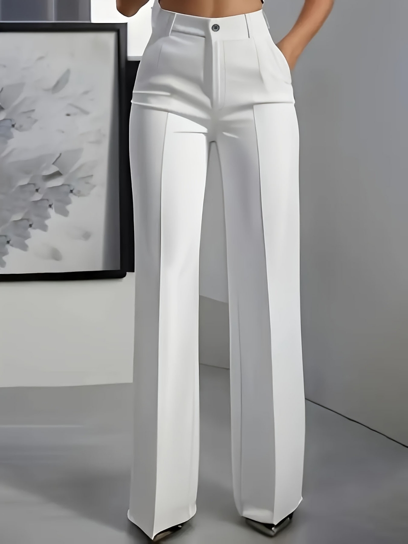 High Quality Hot Selling in Africa New Arrival Women's Minimalist Straight Leg Dress Trousers High Waist Draping Formal Suit Pants Elegant Office Lady Business Work Trousers