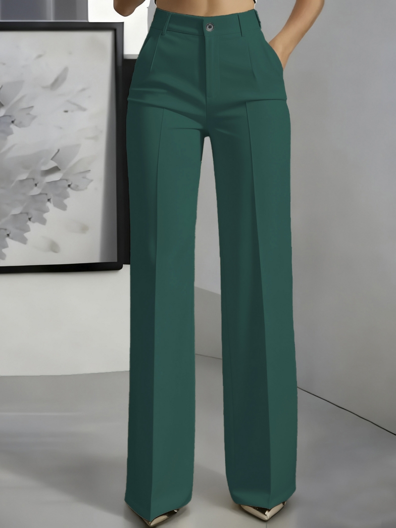 High Quality Hot Selling in Africa New Arrival Women's Minimalist Straight Leg Dress Trousers High Waist Draping Formal Suit Pants Elegant Office Lady Business Work Trousers