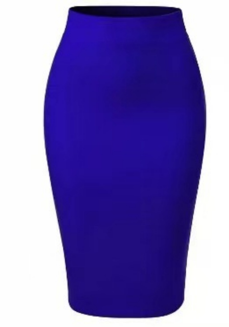Hot Sale New Arrival Spring Summer Women's High Waist Slim Fit Versatile Side Split Bodycon Pencil Midi Skirt White Collar Office Lady Business Commuter Work Wear