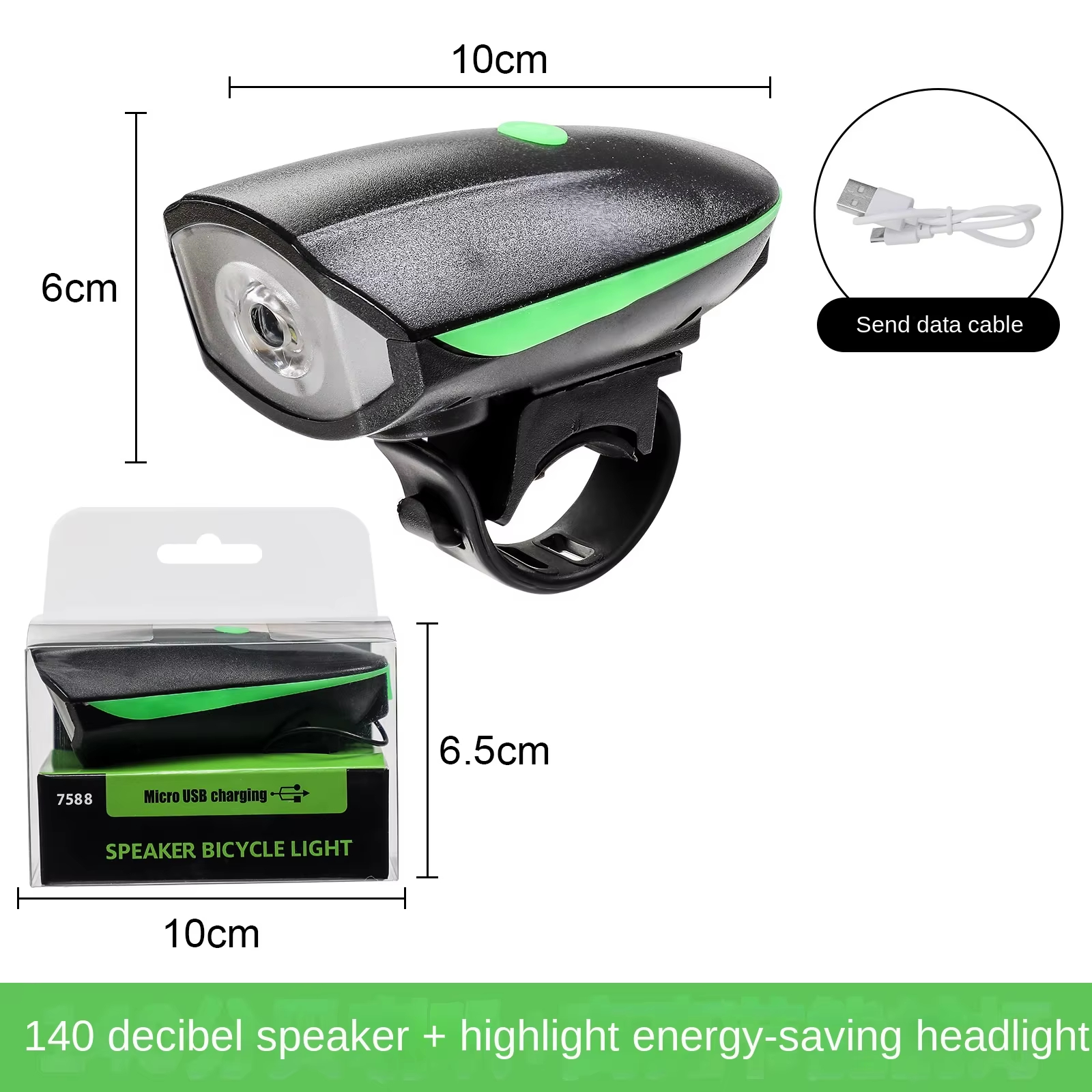 Horn With Light For Bicycle Electric Bicycle Horn And Light Rechargable MTB Bicycle Light Lanterna Cycling Flashlight