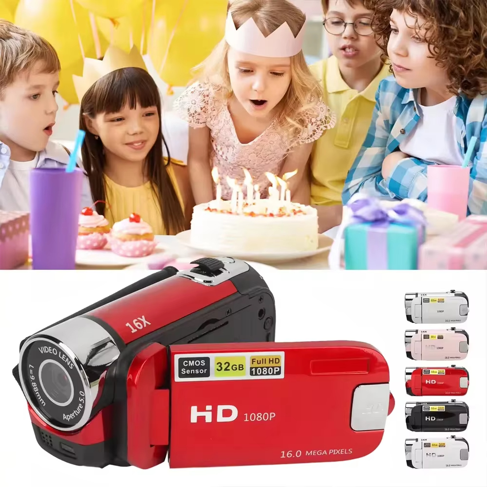 1080P 16MP Digital Camera 2.7 Inch Rotatable Screen Camcorder with USB Cable 16X Zoom HD Video Recorder With Fill Light New