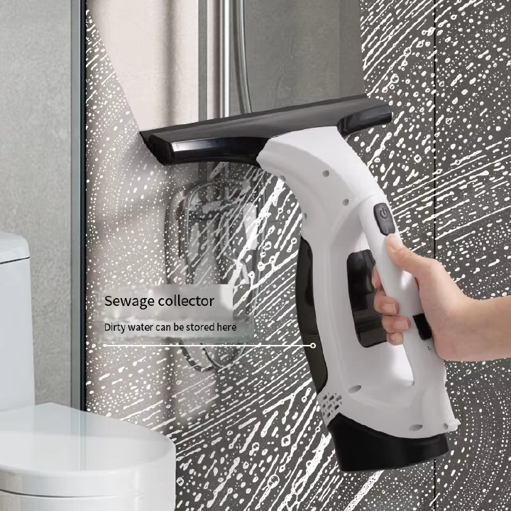 Multifunctional Electric Cordless Window Cleaner Machine White Cordless Rechargeable Automatic Portable Glass Cleaner Tools