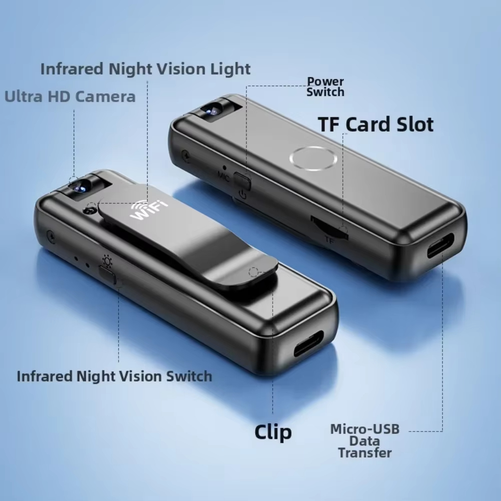 Wireless WiFi Sports Camera Compact Action Cam With Video Recording Portable Body-Came For Outdoor Cycling Photography Accessory
