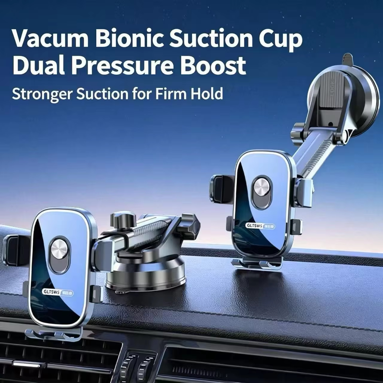 Car dashboard phone holder - safe and adjustable holder, suitable for iPhone, Samsung Galaxy, etc. - easy to install, designed f