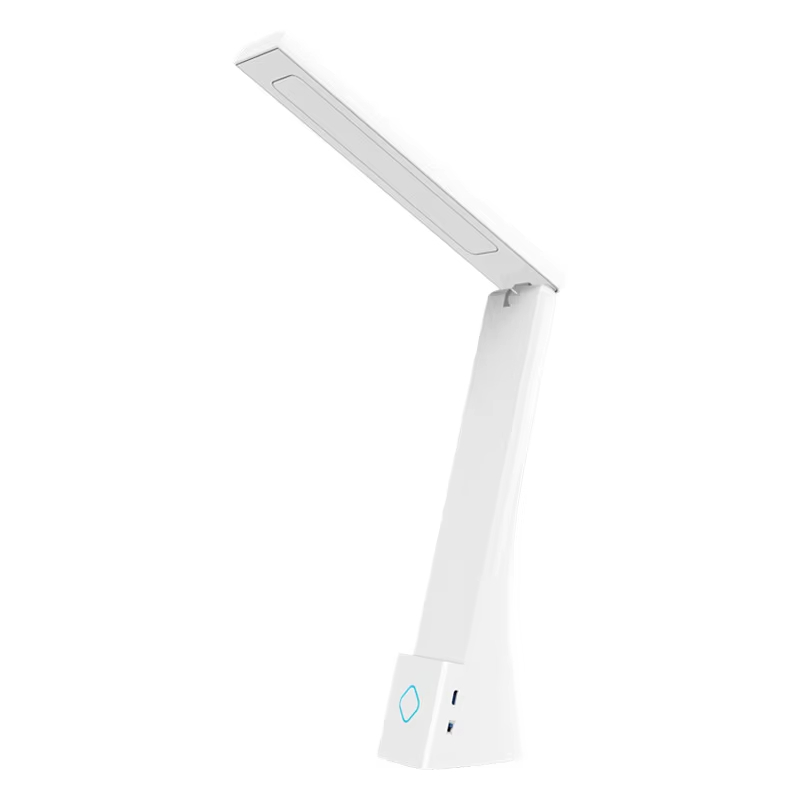 ShinyYing Eye-Care LED Desk Lamp, Rechargeable & Plug-in Foldable Reading Light with Control, 3 Color Temps & Phone Holder