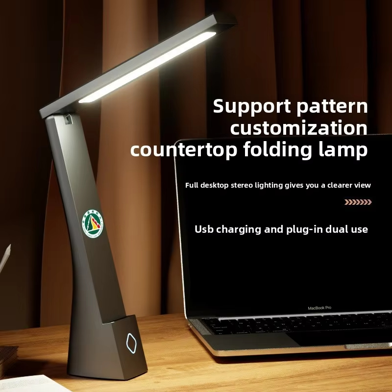 ShinyYing Eye-Care LED Desk Lamp, Rechargeable & Plug-in Foldable Reading Light with Control, 3 Color Temps & Phone Holder