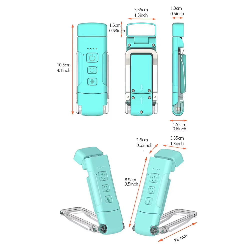 LED Clip-on Bookmark Book Light USB Rechargeable Reading Light Mini Led Brightness Adjustable Portable Bedside Desk Light