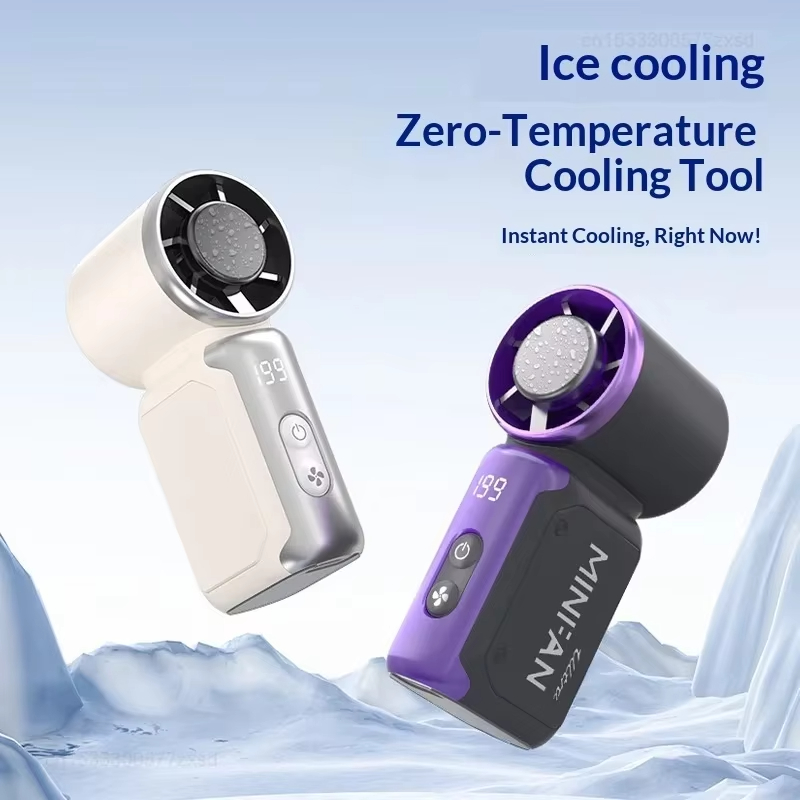New-Portable Convenient Creative Small Fan Pocket Hand-held Fan Lightweight Air Coolers Travel Camping Outdoor LED Digital