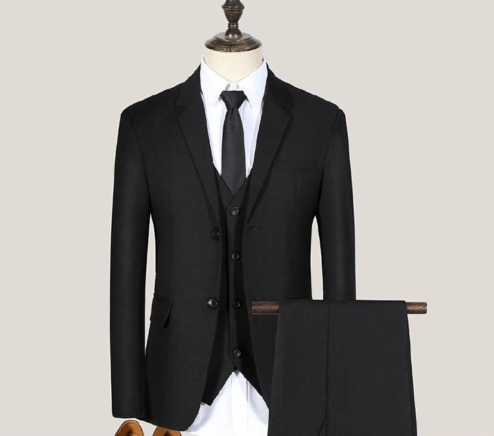 Hot Sale High Quality Men's Slim Fit 4 Piece Suit Set Blazer+Vest+Pants+Shirt Formal Wedding Groom Groomsman Group Outfit