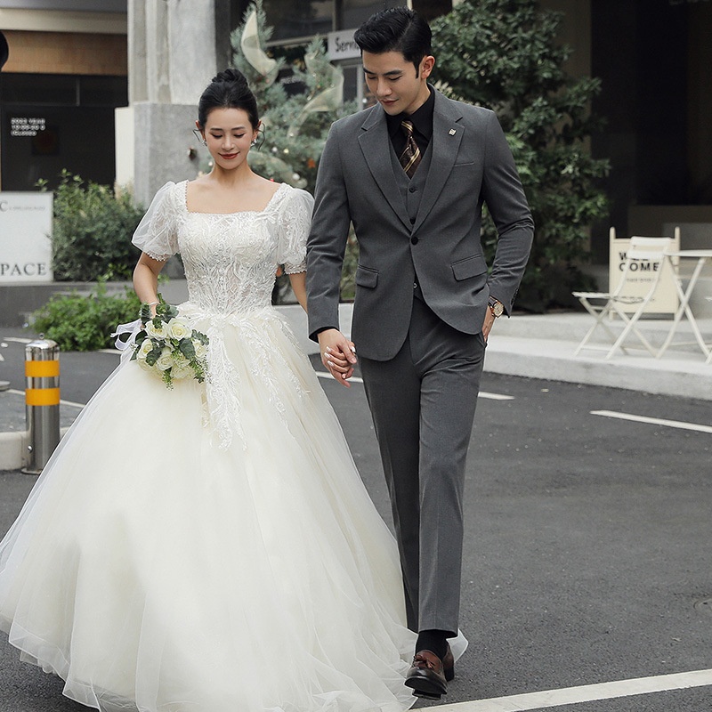 Hot Selling High Quality Men 4Pcs Suit Set Luxury Groom Wedding Dress Formal Business & Banquet Outfit