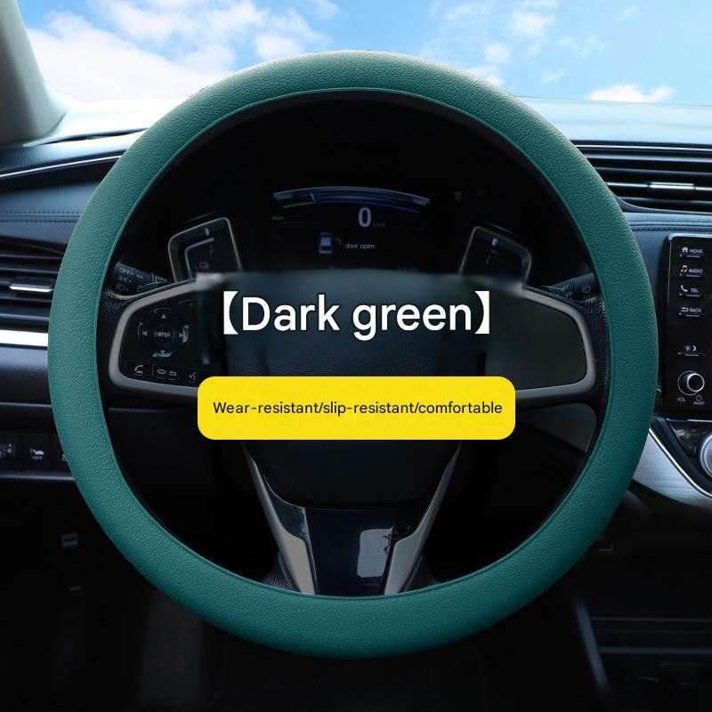 Car silicone steering wheel cover, men's and women's summer fashion, sweat-absorbent, non-slip, universal, all seasons, thin and soft.